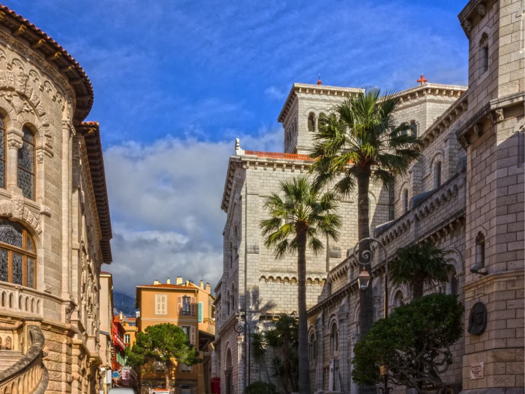 Monaco courthouse and Saint Nicholas Cathedral